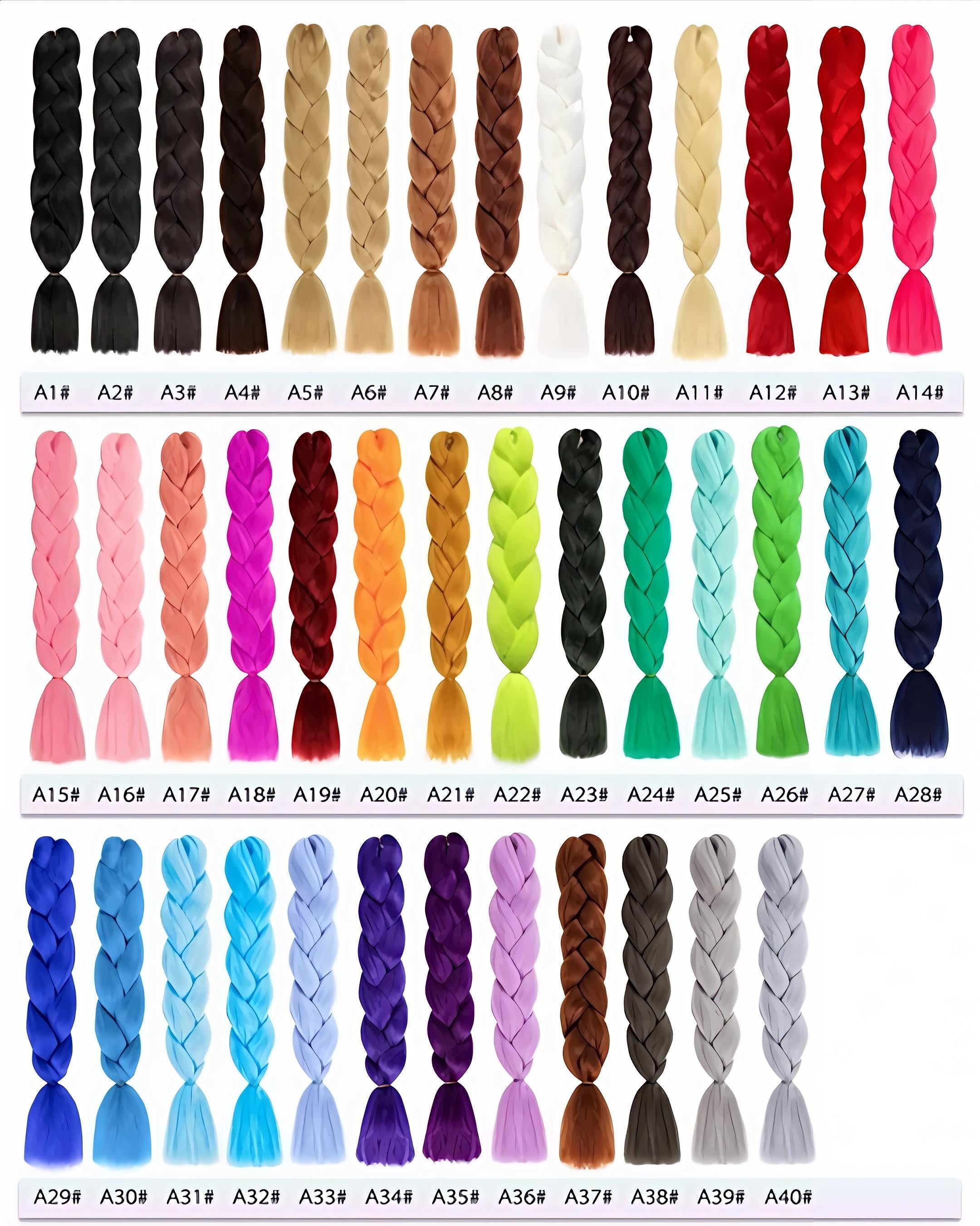 Coarse Jumbo Hair | 100 g | 60 cm | Fibra Ad Alta Temperatura