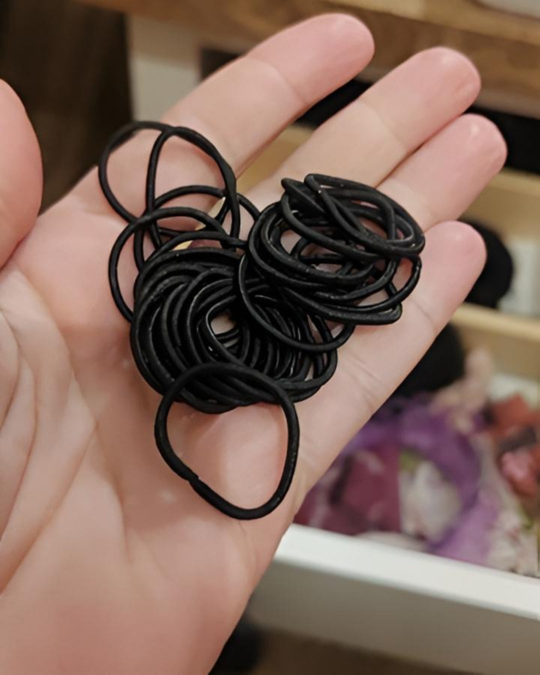 Elastici in Nylon Neri 100 pcs per applicazione dreadlocks sintetici