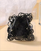 100 pcs Black Nylon Elastics for Synthetic Dreadlocks Application