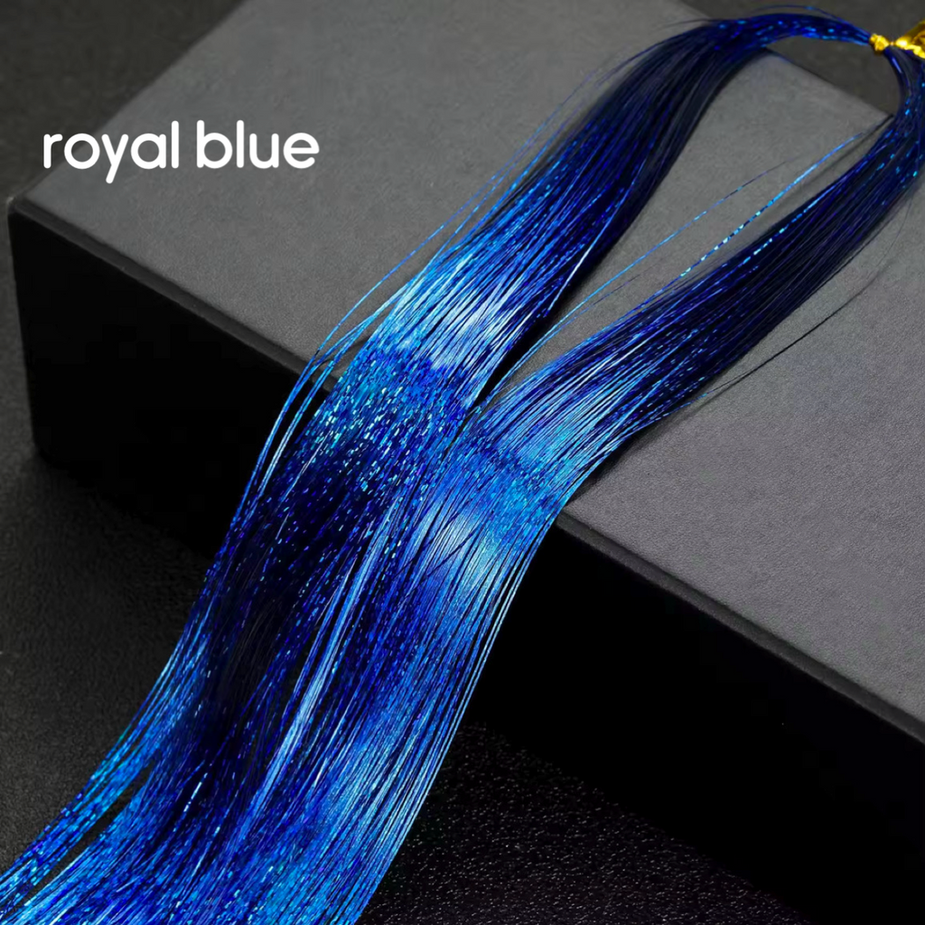 Hair Tinsel 120 cm – Glitter Strands for Braids, Boho Styles and Dreadlocks