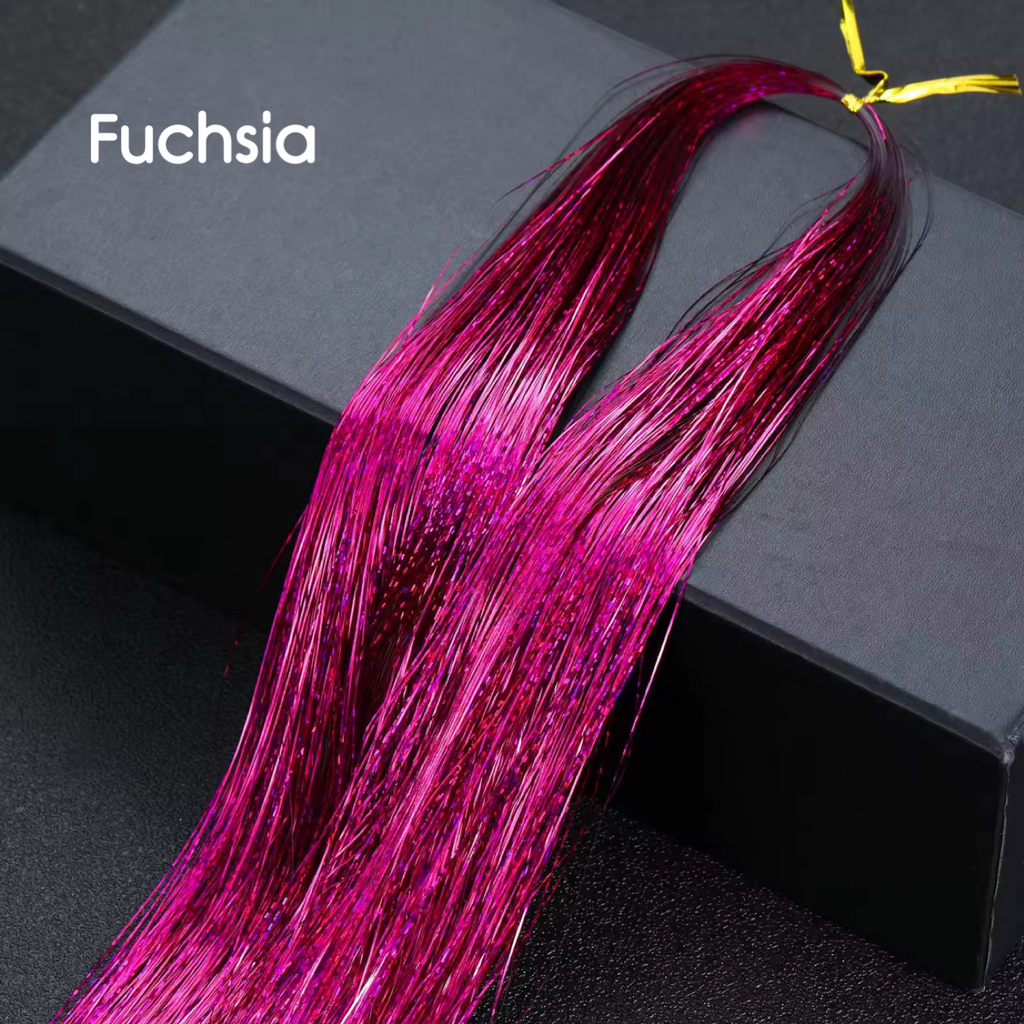 Hair Tinsel 120 cm – Glitter Strands for Braids, Boho Styles and Dreadlocks