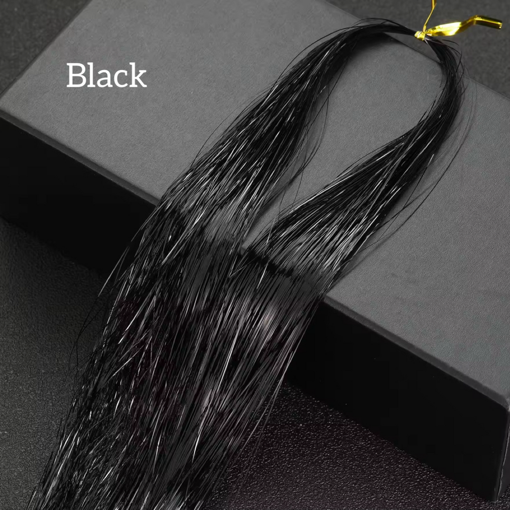Hair Tinsel 120 cm – Glitter Strands for Braids, Boho Styles and Dreadlocks