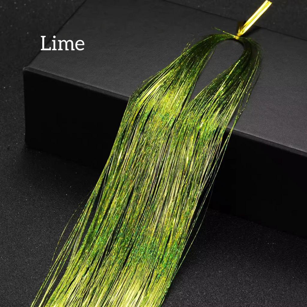 Hair Tinsel 120 cm – Glitter Strands for Braids, Boho Styles and Dreadlocks