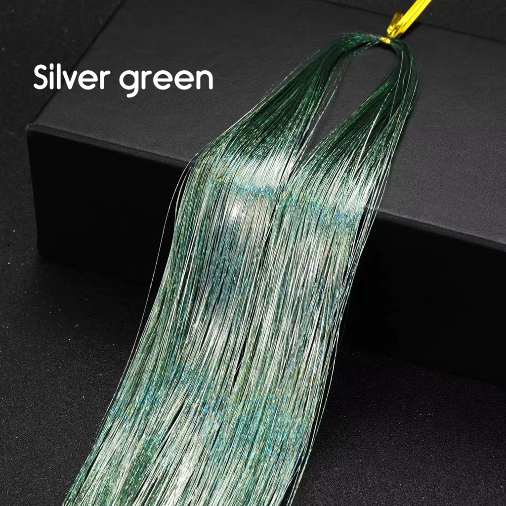 Hair Tinsel 120 cm – Glitter Strands for Braids, Boho Styles and Dreadlocks