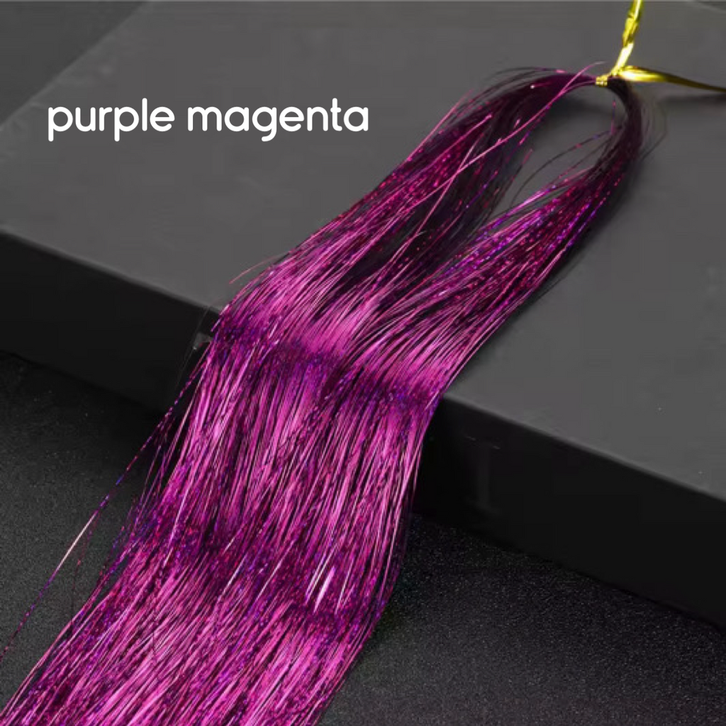 Hair Tinsel 120 cm – Glitter Strands for Braids, Boho Styles and Dreadlocks