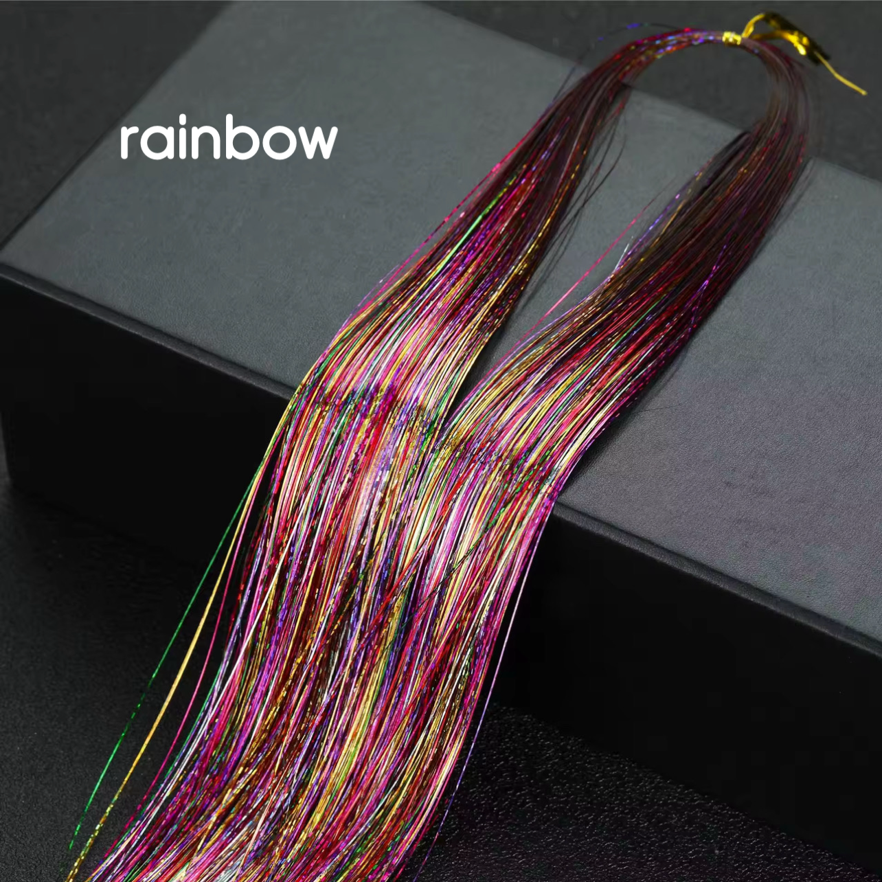 Tinsel per Capelli 120 cm – Ciocche Glitter per Braids, Boho Styles e Dreadlocks