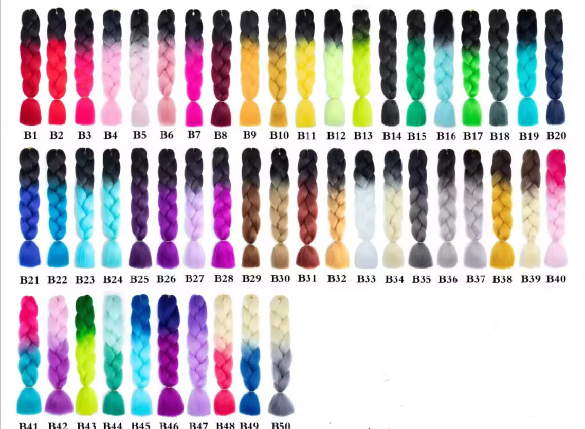 Multicolor Coarse Jumbo Hair | 100 g | 60 cm | Fibra Ad Alta Temperatura