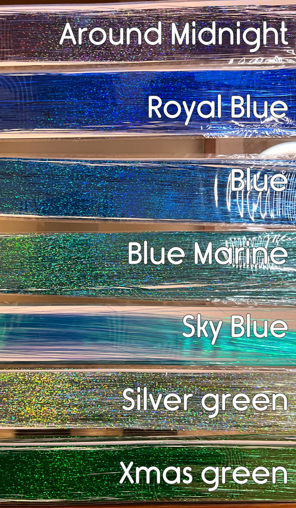 Hair Tinsel 120 cm – Glitter Strands for Braids, Boho Styles and Dreadlocks