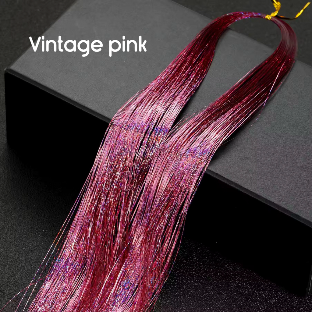 Hair Tinsel 120 cm – Glitter Strands for Braids, Boho Styles and Dreadlocks