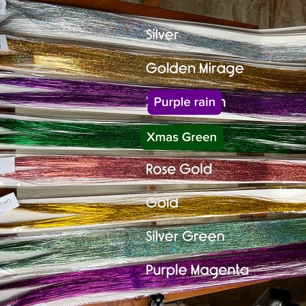 Hair Tinsel 120 cm – Glitter Strands for Braids, Boho Styles and Dreadlocks