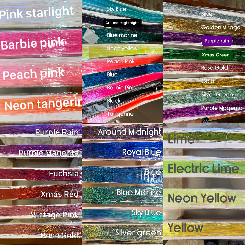 Hair Tinsel 120 cm – Glitter Strands for Braids, Boho Styles and Dreadlocks