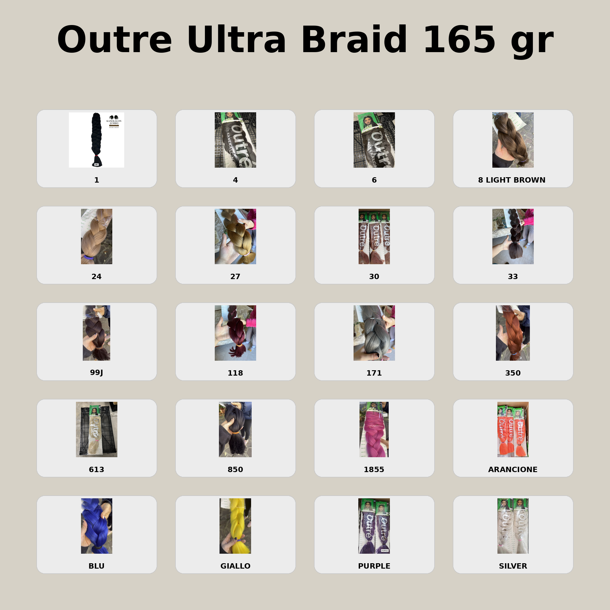 OUTRE ULTRA BRAID 165 g 82" | Fibra Kanekalon Low Temperature – Hot Water Setting