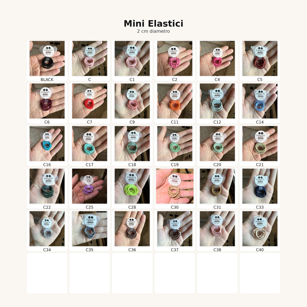 Mini Reusable Elastics for Dreadlocks and Hairstyling – 10 pcs | Ø 2 mm – Professional Use